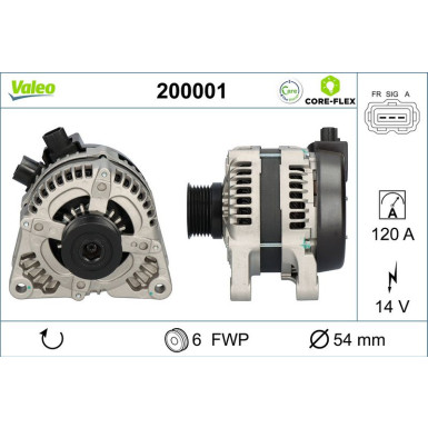 200001 Generator VALEO CORE-FLEX