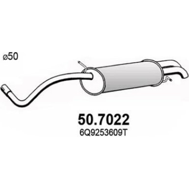 Endschalldämpfer | SEAT Cordoba,VW,SKODA 02 | 50.7022