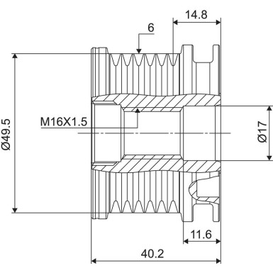 Generatorfreilauf VALEO NEW SPARE PART 588016