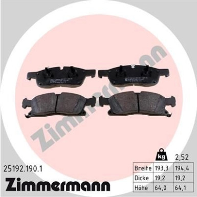ZIMMERMANN Bremsbeläge ZIMMERMANN Bremsbeläge