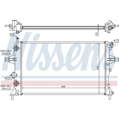 Wasserkühler PKW | Opel Astra G | 632461
