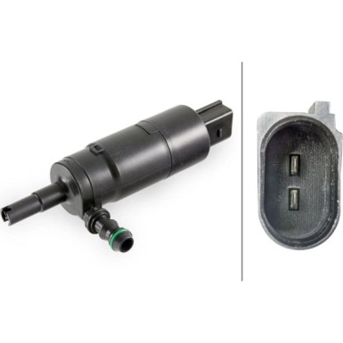 HELLA Waschwasserpumpe, Scheinwerferreinigung | 8TW 006 849-031