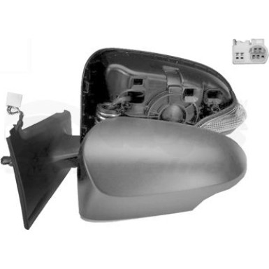 Aussenspiegel li. elek. Verst. bhz. grund Toyota Yaris XP13 7Pin konvex +Blinkl. OE 87940-0D590 HAGUS