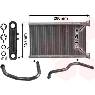 VAN WEZEL Wärmetauscher, Innenraumheizung 21006069