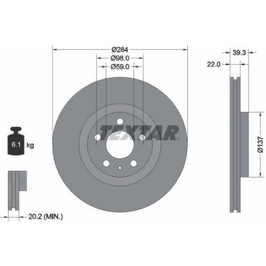 Bremsscheibe Alfa P. Gtv/Spider 95-05 | 92083203