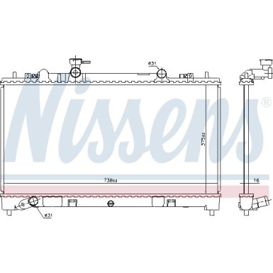 Wasserkühler PKW | MAZDA 6 2.0 D 07 | 68510