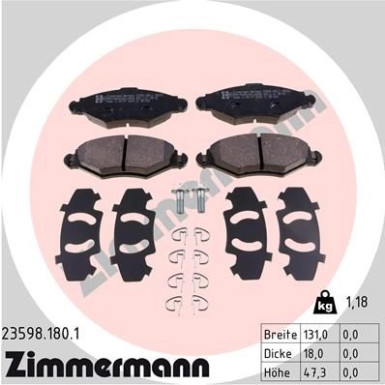 ZIMMERMANN Bremsbeläge