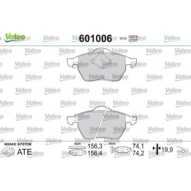 VALEO Bremsbeläge 601006