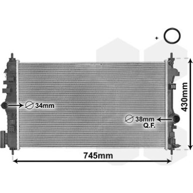 VAN WEZEL Kühler, Motorkühlung 37002474