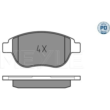 Bremsbelagsatz Peugeot S. 307 00- 1,6-2,0Hdi | 025 236 0019/PD