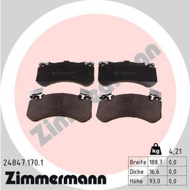 ZIMMERMANN Bremsbeläge ZIMMERMANN Bremsbeläge