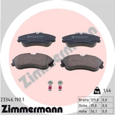 ZIMMERMANN Bremsbeläge ZIMMERMANN Bremsbeläge
