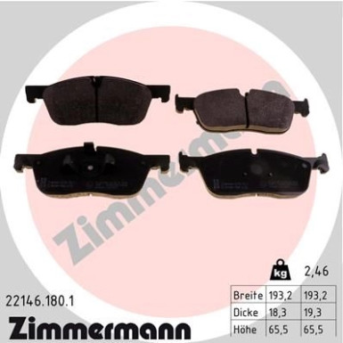 ZIMMERMANN Bremsbeläge | 22146.180.1