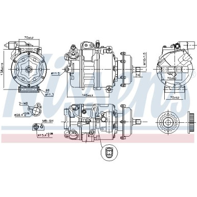 Kompressor PKW | VW T5 03- mit Freilauf | 890637
