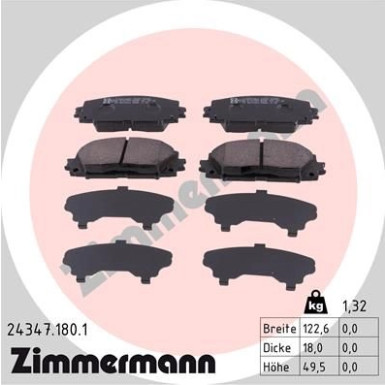 ZIMMERMANN Bremsbeläge ZIMMERMANN Bremsbeläge