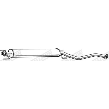 65 / Auspufftopf Mitte | Opel Vectra B 2,0DI 60/74KW 96 | 22133