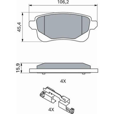 Bremsklötze | RENAULT Scenic 08 | 0 986 494 978