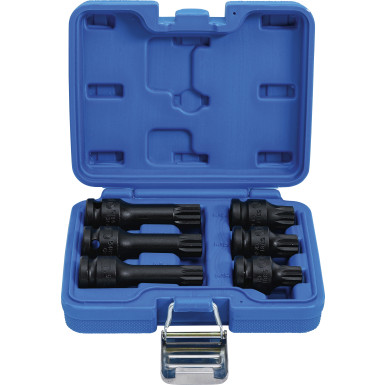 BGS Kraft-Bit-Einsatz-Satz | Antrieb Innenvierkant 12,5 mm (1/2"""") | Innenvielzahn (für XZN) M14 - M18 | 6-tlg | 5380