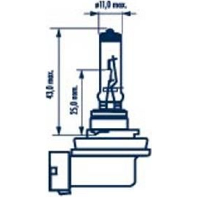 Glühlampe H11 12V/55W Pgj19-2 Lange Lebensdauer (Doppelte Lebensdauer) | 480783000