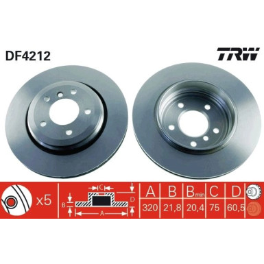 Bremsscheibe Bmw T. E46 98 | DF4212