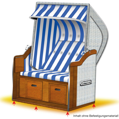 BGS Doppel-Lenkrollen-Satz für Strandkörbe / Palettenmöbel Ø 75 mm 4-tlg BGS Do it yourself 81940