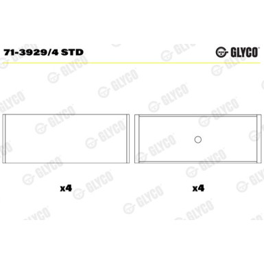 Pleuellager | 71-3929/4 STD