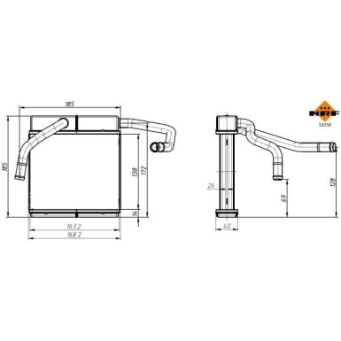 Wärmetauscher, Innenraumheizung EASY FIT 54358