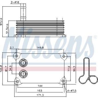 Ölkühler PKW FORD TRANSIT 00- 2.4 D 75 HP FIRST FIT 90698