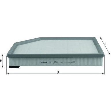 MAHLE Luftfilter | LX 1591/2