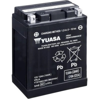 Yuasa HP MF VRLA Batt. COMBIPACK | offen, mit Säurepaket | YTX14AH-BS
