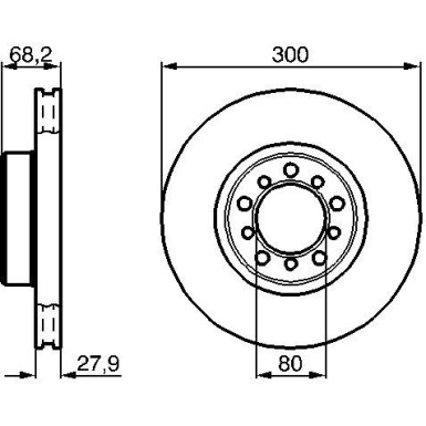 Bremsscheibe VA | MERCEDES W126 85 | 0 986 478 197
