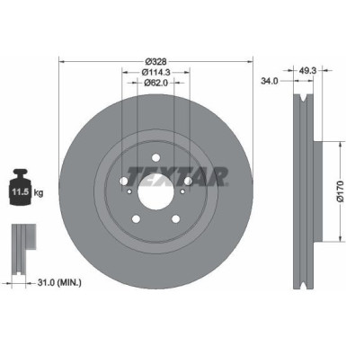 BREMSSCHEIBE | 92349505