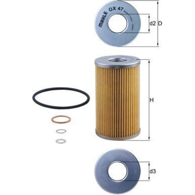 MAHLE Ölfilter | OX 47D