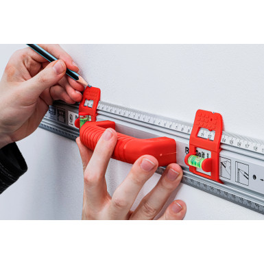 BGS Schneid- und Markierlineal mit Griff und Wasserwaage 750 mm BGS Do it yourself 50866