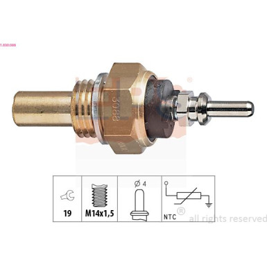 Kühlmitteltemperatur-Sensor Made in Italy - OE Equivalent 1.830.088