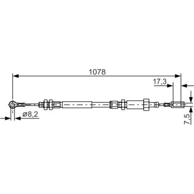 1 987 482 002 Seilzug, Feststellbremse