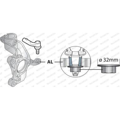 MONROE Spurstangenkopf L29135