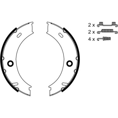 0 986 487 611 Bremsbackensatz, Feststellbremse 0 986 487 611 Bremsbackensatz, Feststellbremse