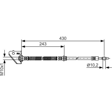 Bremsschlauch HA re | HYUNDAI Tucson 04-10 | 1 987 481 B30