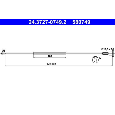 24.3727-0749.2 Seilzug, Feststellbremse