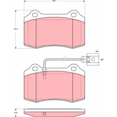 Bremsklötze VA | SEAT Ibiza Cupra,Leon R,Toledo 4x4 00 | GDB1644