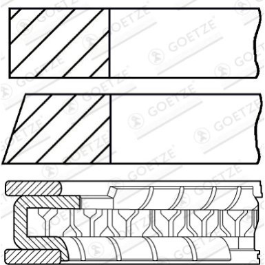 GOETZE ENGINE Kolbenring 08-426700-00