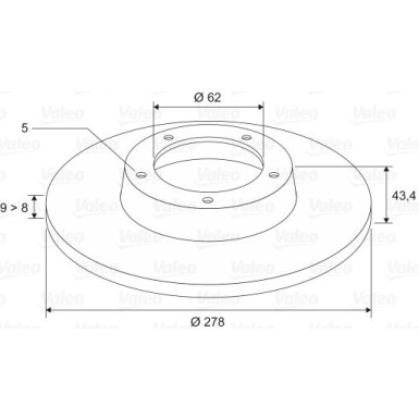 VALEO Bremsscheibe VALEO Bremsscheibe