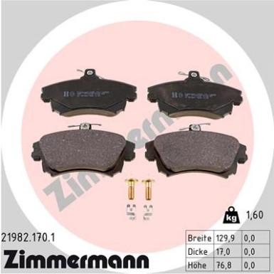 ZIMMERMANN Bremsbeläge ZIMMERMANN Bremsbeläge