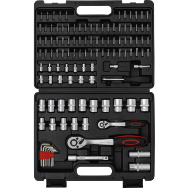 BGS Steckschlüssel-Satz Sechskant | Antrieb 6,3 mm (1/4"""") / 12,5 mm (1/2"""") | 115-tlg | 15120