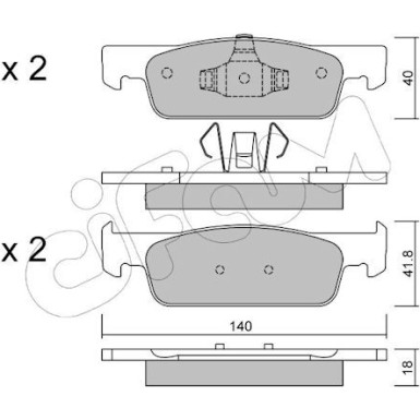 Bremsklötze VA | DACIA,RENAULT Clio,Twingo 12 | 822-975-0