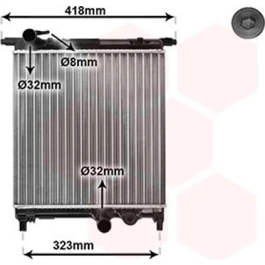 VAN WEZEL Kühler, Motorkühlung VAN WEZEL Kühler, Motorkühlung
