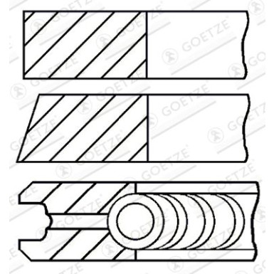 GOETZE ENGINE Kolbenring | 08-425600-00