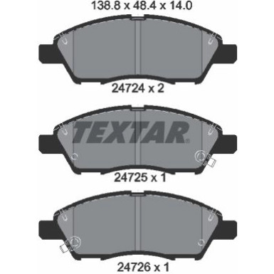 Bremsbelagsatz Nissan P. Versa 1.0-1.6 11 | 2472401