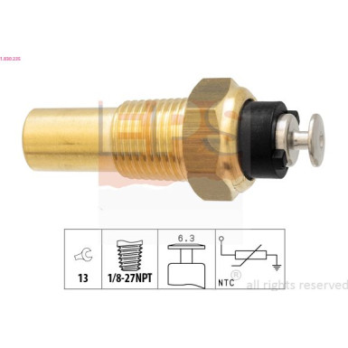 EPS Temperatursensor 1.830.235 Made in Italy - OE Equivalent